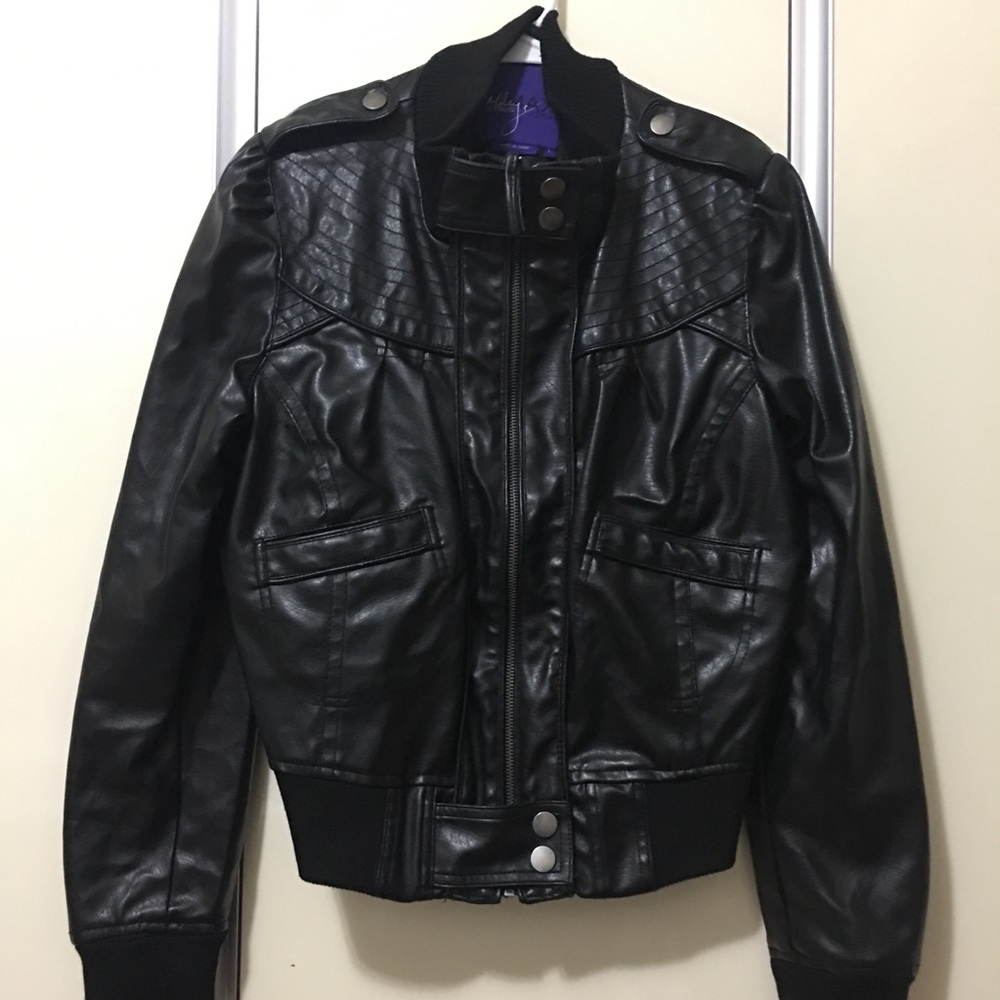Faux Leather Jacket Miley Cyrus